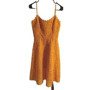 Dress the Population Women's Brenna Sleeveless Lace Fit & Flare Midi S